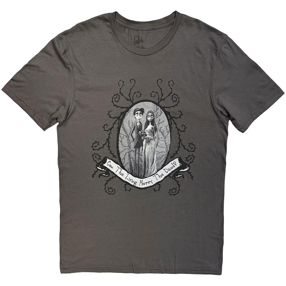 Corpse Bride - Can The Living Marry The Dead? Mens Tshirt - Grey